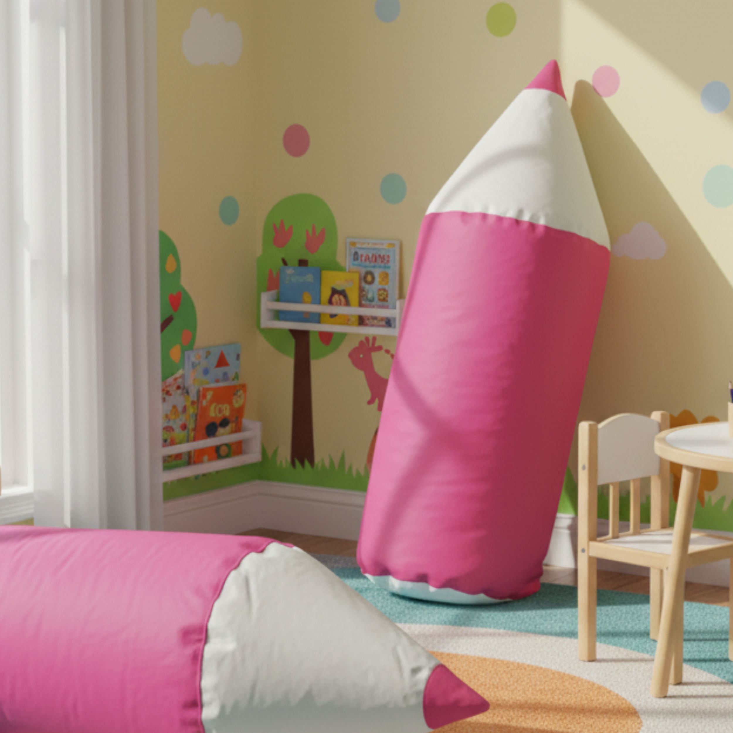 Puff Lápis Infantil - Pink