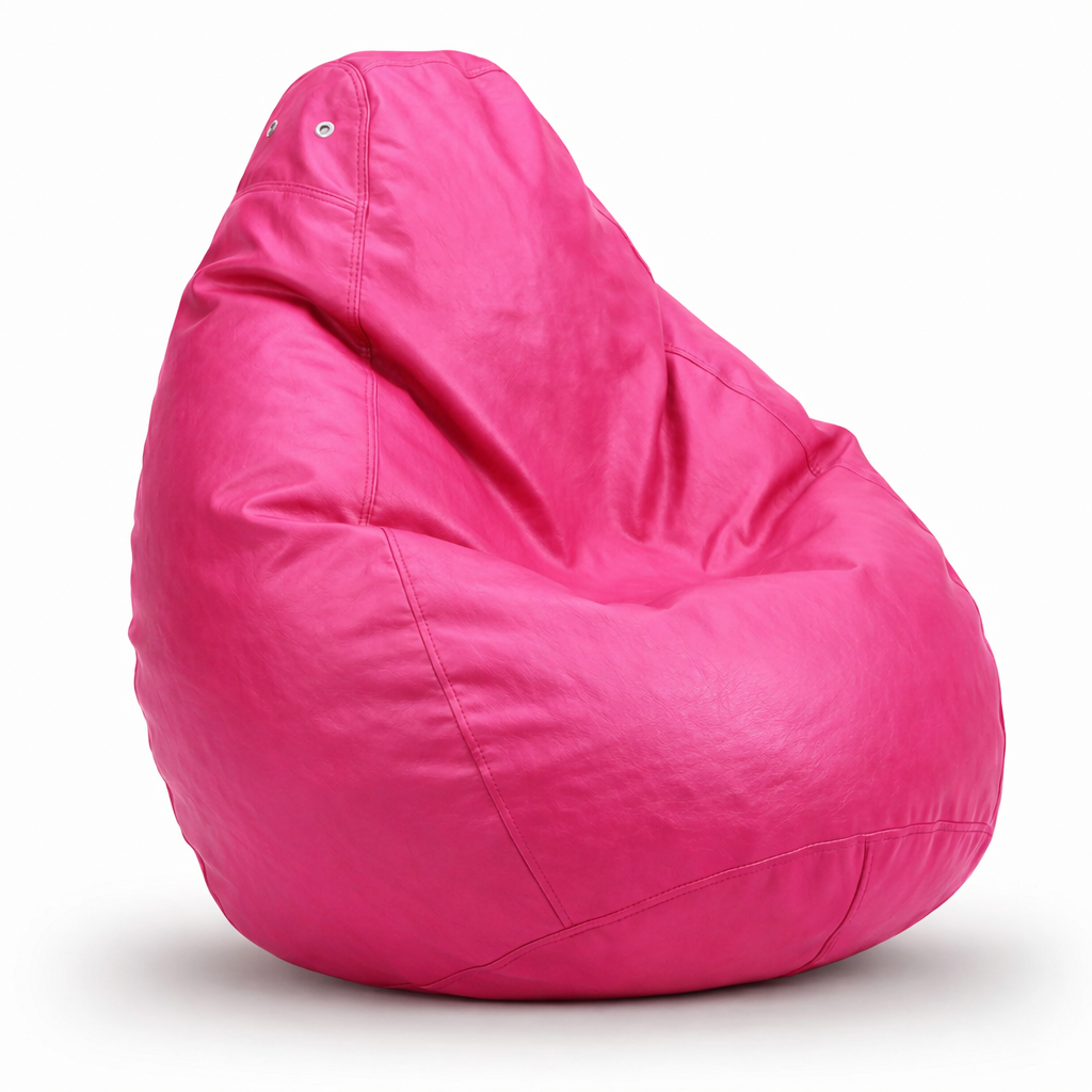 Puff Fofão Adulto com Enchimento e Courino Premium (Rosa Pink)