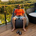 Puff Americano Adulto com Enchimento e Courino Premium (Vermelho)