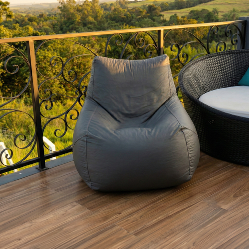 Puff Americano Adulto com Enchimento e Courino Premium (Vermelho)