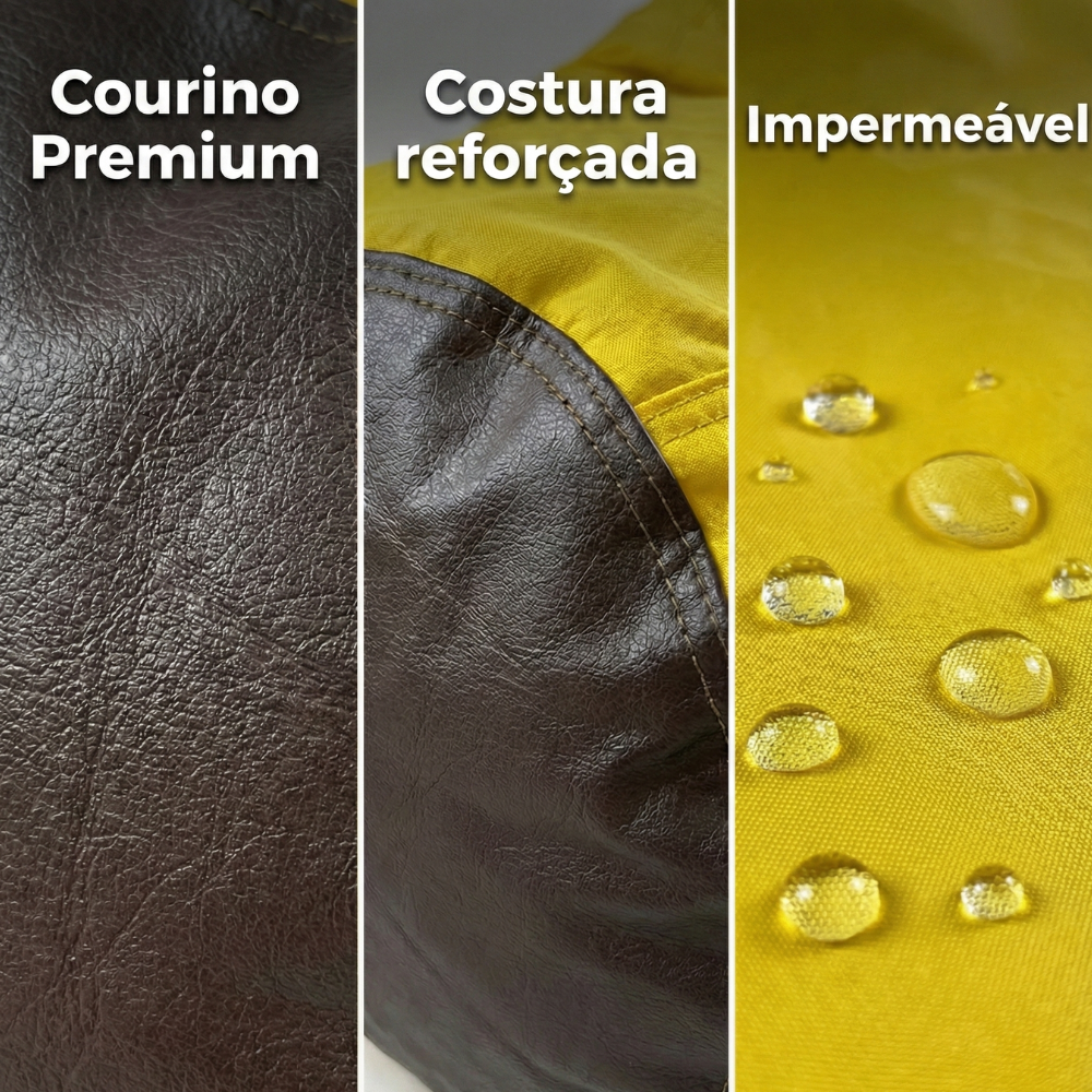 Puff Banana Infantil com Enchimento Courino Premium