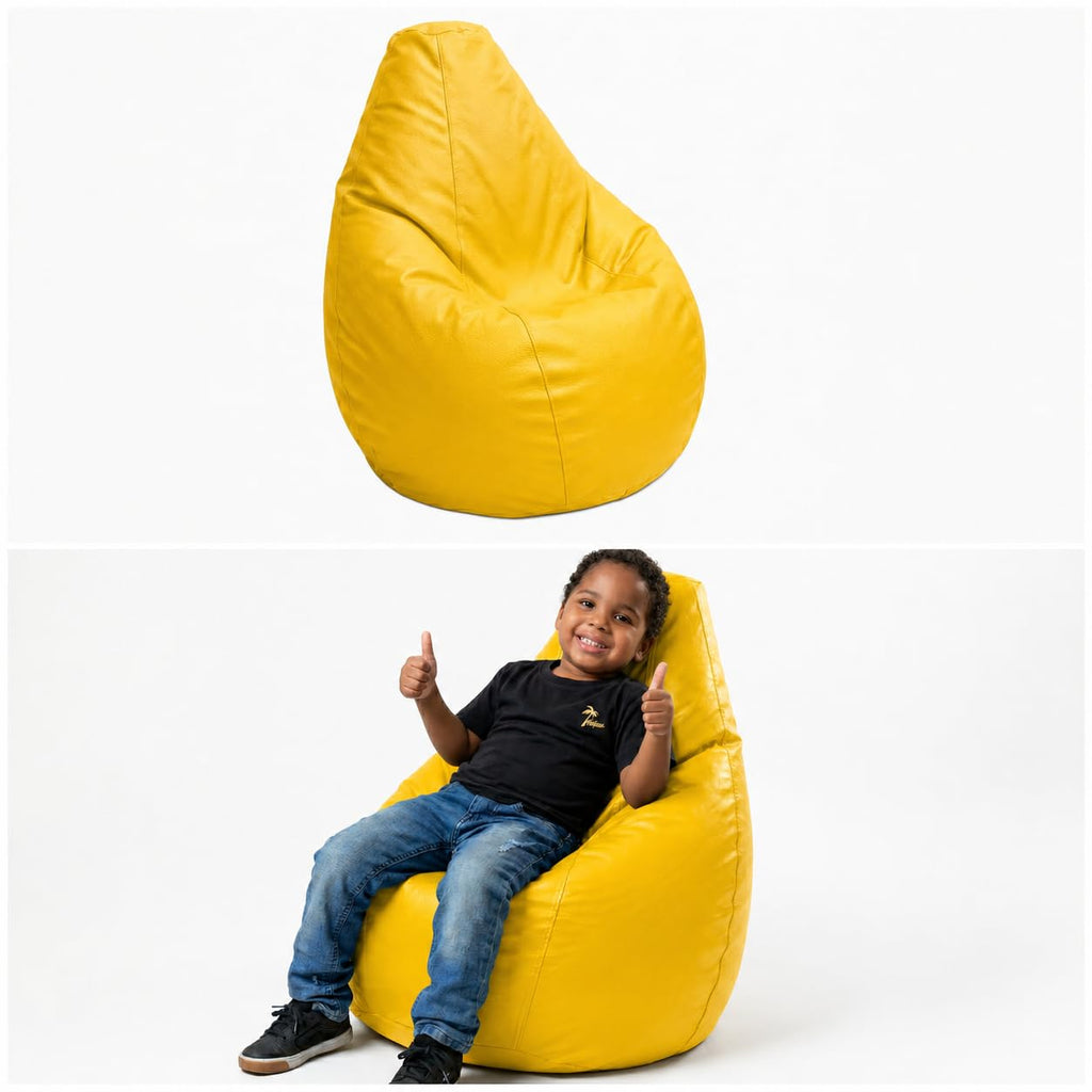 Puff Mini Pêra Infantil em Courino com Enchimento Sala Quarto Gamer Escolas