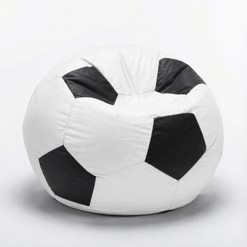 Puff Bola de Futebol Grande em Courino com Enchimento Sala Quarto Gamer