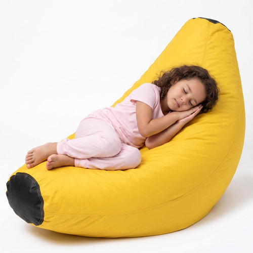 Puff Banana Infantil em Courino com Enchimento Sala Quarto Escolas
