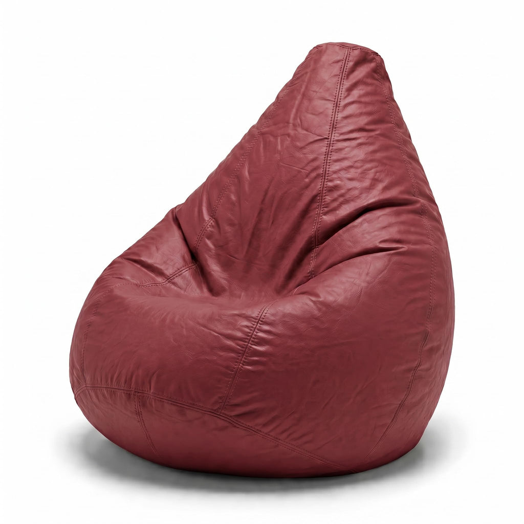 Puff Pêra Grande em Courino com Enchimento Impermeável Sala, Quarto Gamer