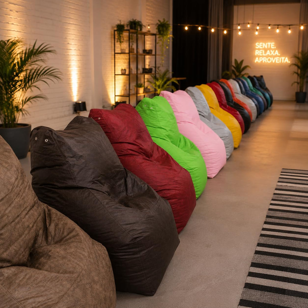 Puff Americano Grande com Enchimento em Courino Poltrona Sala Quarto Gamer