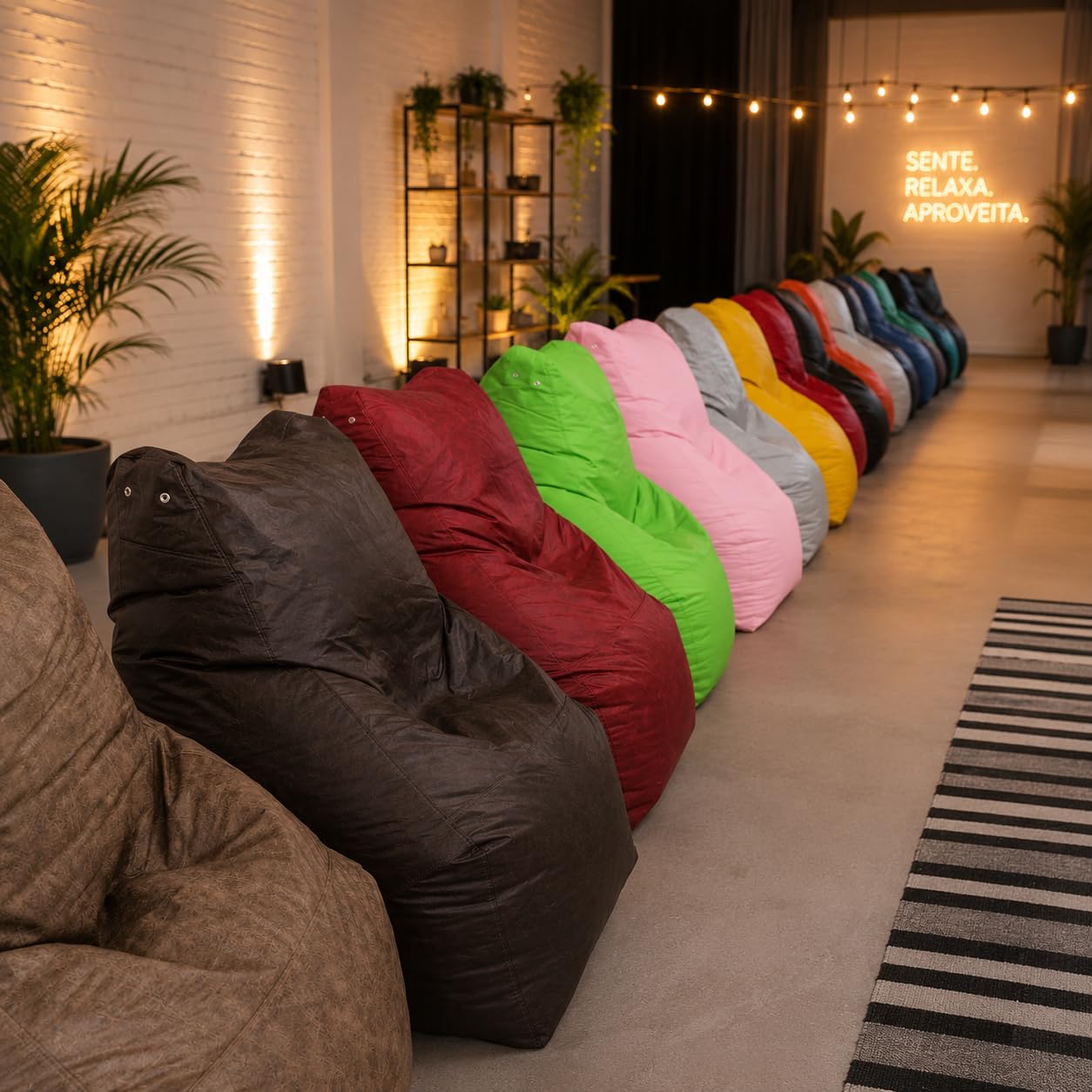 Puff Americano Grande com Enchimento em Courino Poltrona Sala Quarto Gamer
