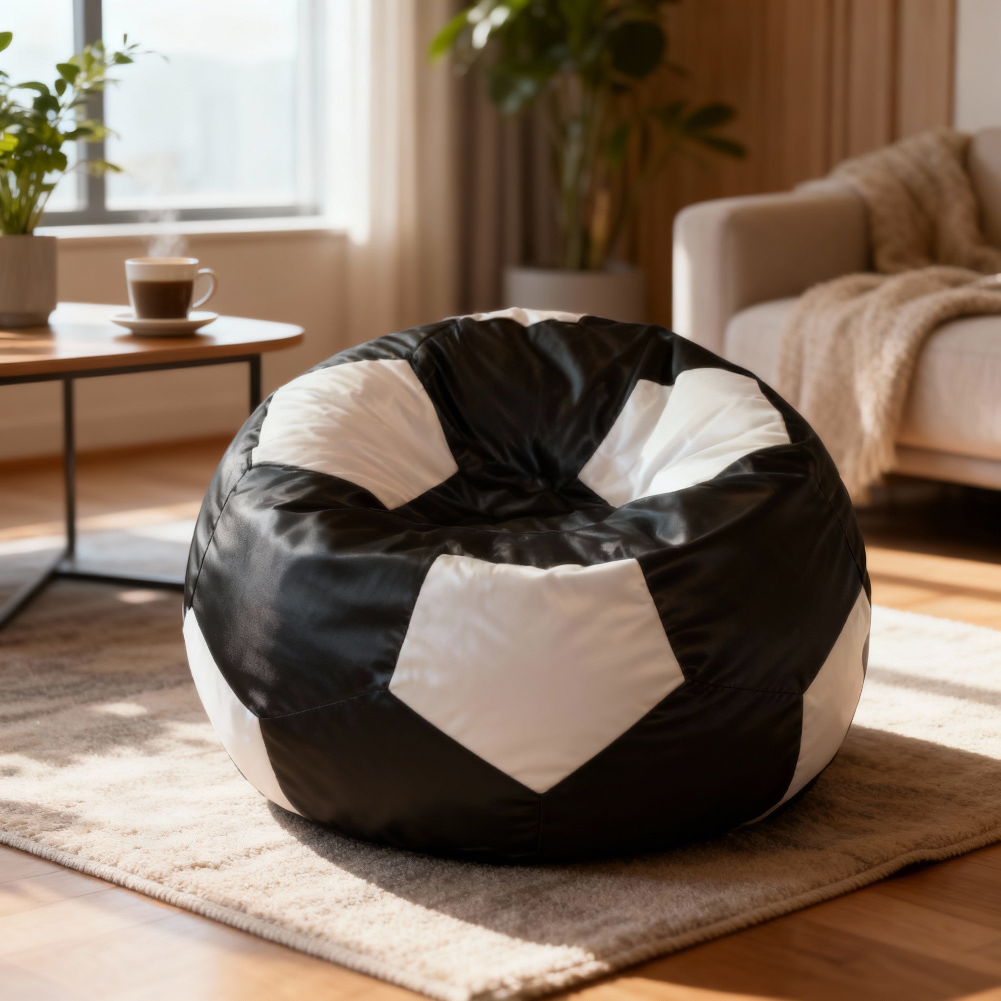 Bola de Futebol - Preto com Branco