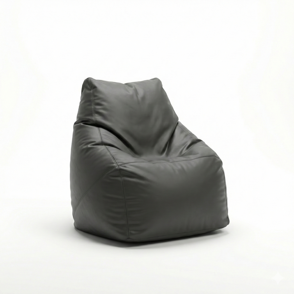 Puff Americano Adulto com Enchimento e Courino Premium (Vermelho)