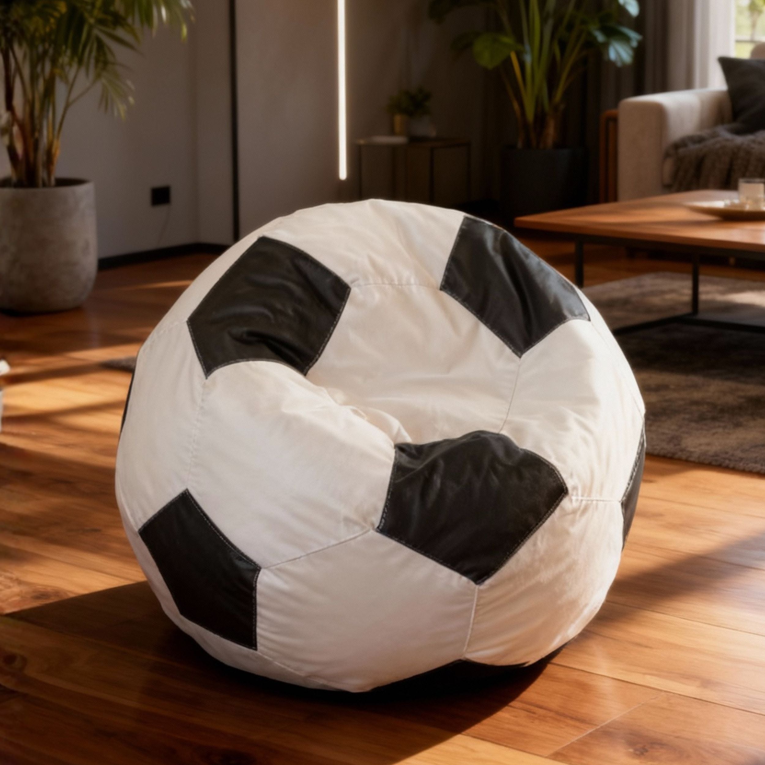 Bola de Futebol - Branco com Preto